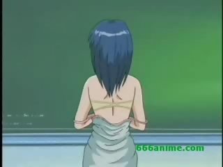 Hentai enchantress goes oversexed when posing Nude for a drawing class