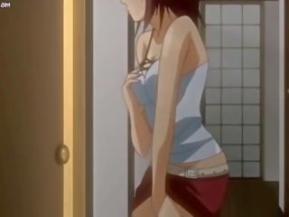 Anime young lady gets a lot of jizzload