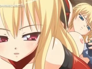 3d anime sixtynine med blond smashing lesbisk tenåringer