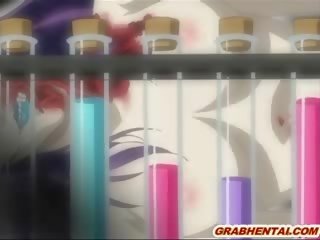 Japanese hentai young female drinking cum