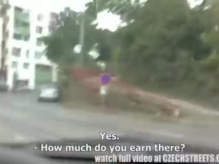 Czech College schoolgirl Outdoor sex clip for Cash