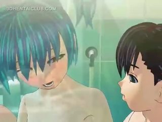 Anime xxx klip patung mendapat fucked baik dalam mandi