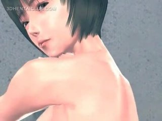 Hot ass anime diva banged from behind gets creampie