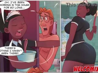 Fucking the grand maid&excl; Mop on the maid&excl; The Naughty Animation Comics